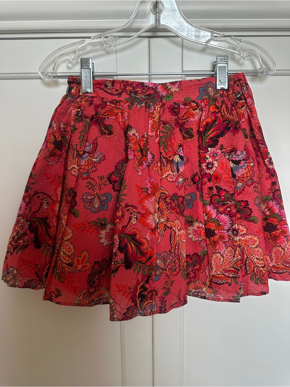 A loves A- Girls Floral Pink Skirt - Lightweight Pleated Style- NWT 6x